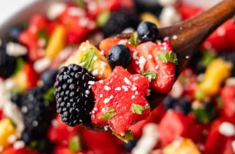 Purple, White, and Blue Fruit Salad
