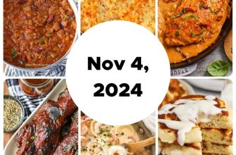 Weekly Meal Plan Nov 4, 2024